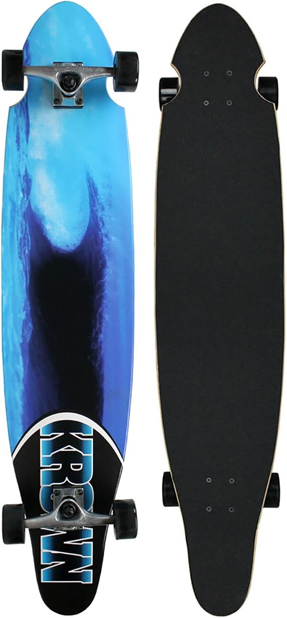 KROWN Longboards Blue Wave Complete Longboard KICKTAIL