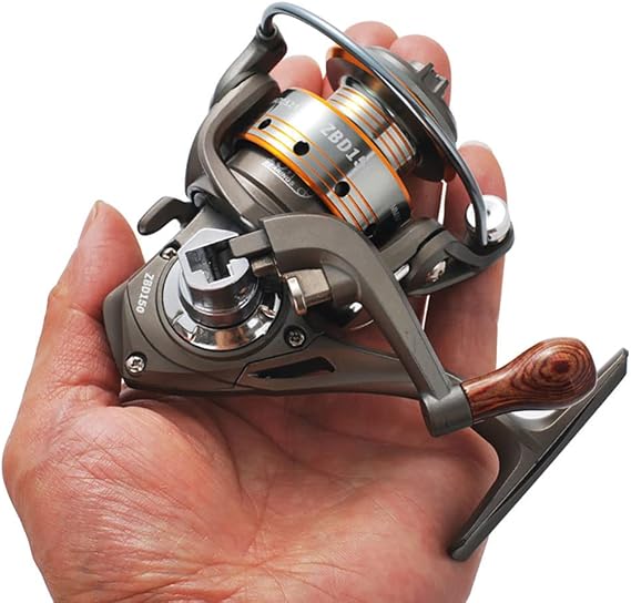 Mini Spinning Reel, 5.2:1 Gear Metal Fishing Reel, 13+1BB Powerful Spinning Fishing Reels with Interchangeable Handle, Small Compact Fishing Reel for Carp Bass Trout Fishing mini 150