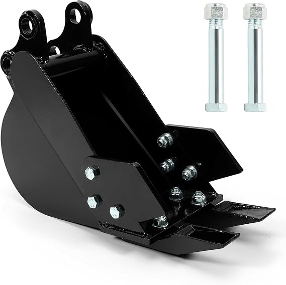 7.78in/200mm Mini Excavator Bucket, Span: 92mm/3.62in,Hole Diameter 0.98in Mini Excavator Narrow Bucket Attachmen