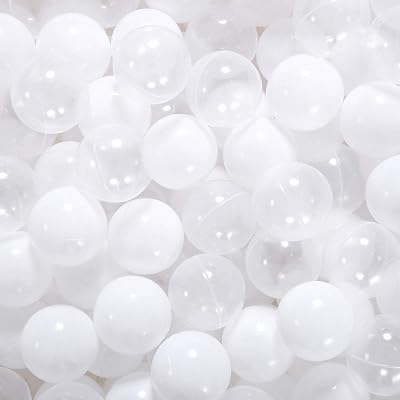 STARBOLO Ball Pit Balls for Kids, Plastic Refill Balls, 100 Pack, 6CM, Phthalate and BPA Free, Includes a Reusable Storage Bag with Zipper, Bright Colors, Gift for Toddlers and Kids … …