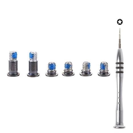 Replacement 6 Pcs Gray Bottom Case Screws & P5 Pentalobe Screwdriver Kit for MacBook Pro 13" A1706, A1989, A2251 (2016-2020 Models)