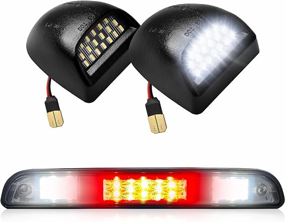 LESAUCE LED License Plate Light for GMC + 3rd Brake Light for F150