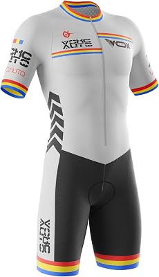 Mens Cycling Skinsuit Gel Padded,Mens Triathlon Tri Suit Suit Quick-Drying for Cycling Training