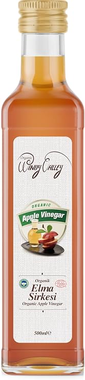 Organic Windy Valley Organik Elma Sirkesi (Sirke Analı) / Apple Vinegar (With the Mother) (500ml), ECOCERT Sertifikalı & İzlenebilir - İçimlik, Cam Şişe