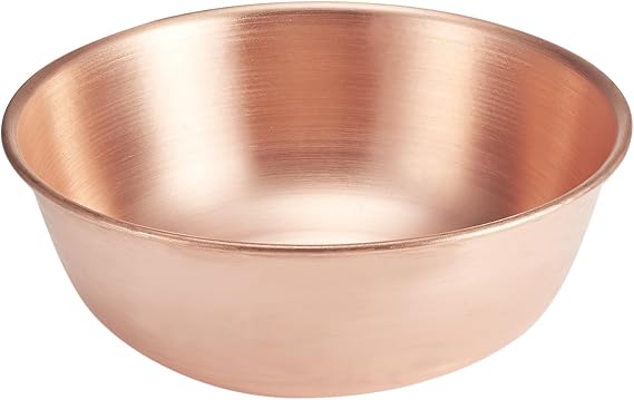 Purecopper-Medium 5.11'' Round Solid Copper Bowl - Handmade Decorative and Serving Bowls, Bowls for Food, Decoration, Condiments, Salt and Spices (1)