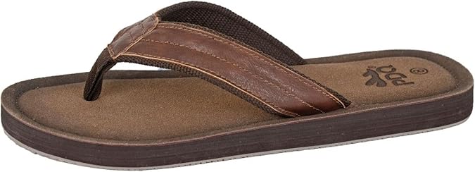 Mens Super Light Mule, Flip Flop Sandal Crazy Horse Brown