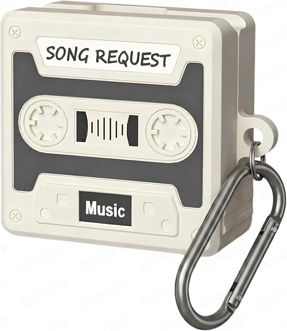 Rongep [Retro-Cassette] Samsung Galaxy Buds 4 Pro/Buds 4 için Kılıf 80'ler/90'lar Temalı Galaxy Buds4 Kulaklık Kılıfı Tam Koruma Sağlayan Retro Kaset Desenli Samsung Buds 4 Pro Kılıf (Akustik)