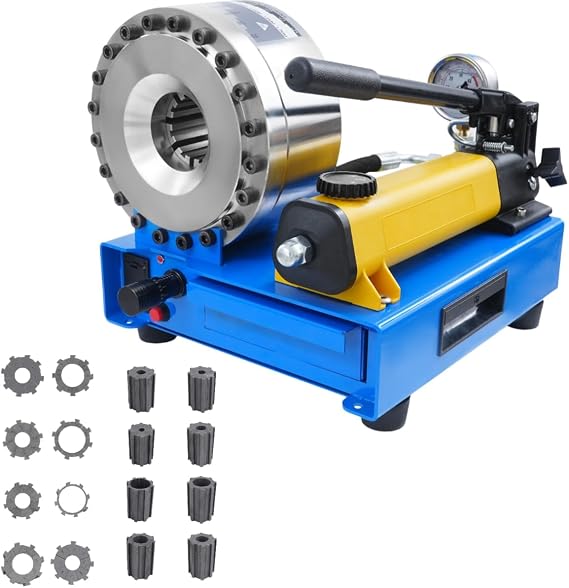 High Pressure Hydraulic Hose Crimper with 8 Sets of Dies