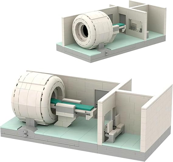 Educational Hospital Medical Machine Toy Set, MRI Scanner Model Building Blocks Set, Collectible Scene for Moc Bricks Lovers, Bedroom and Living Room Decorations, 523 Pcs