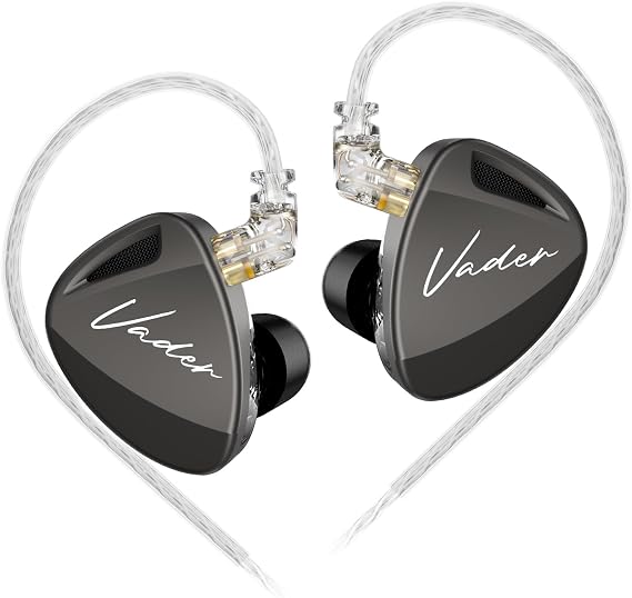 KZ Vader in-Ear Monitors, Professional Noise Isolating Triple Driver IEM with 4 Tuning Switches, Clarity in All Frequency Stereo Sound Comfortable Earphones for Stage and Studio (Pro, Nomic)