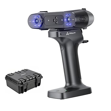 Creality 3D Scanner Raptor Pro and Scan Bridge Wireless Scanning, 3D Scanner for 3D Printing, High Precision 0.02mm, 60FPS Scanning Speed, 22+7 Blue Laser Lines