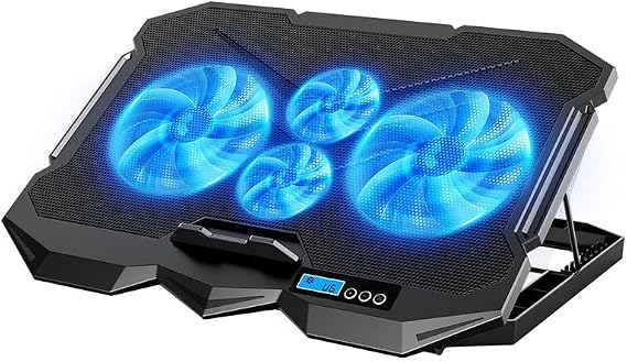 Laptop Cooling pad for Lenovo ThinkPad X1 Carbon 5th-12th Gen,Thinkpad X1 T14 T15 T16 E14 E15 E16 P14s P15v P16v L14 L13 L16 L15 Laptop, Cooler with 4 Fans, LCD Display Screen, Adjustable 4 Height