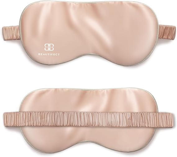 Beautifect Silk Sleep Mask - Pure 100% Mulberry Silk Eye Mask - Natural Materials Suitable for Sensitive Skin - with Luxury Storage Pouch & Gift Box