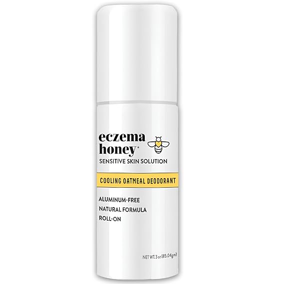 ECZEMA HONEY Soothing Oatmeal Deodorant, All Natural Deodorant (3 Oz) | Aluminum Free Roll On for Women & Men, For Eczema Prone & Sensitive Skin