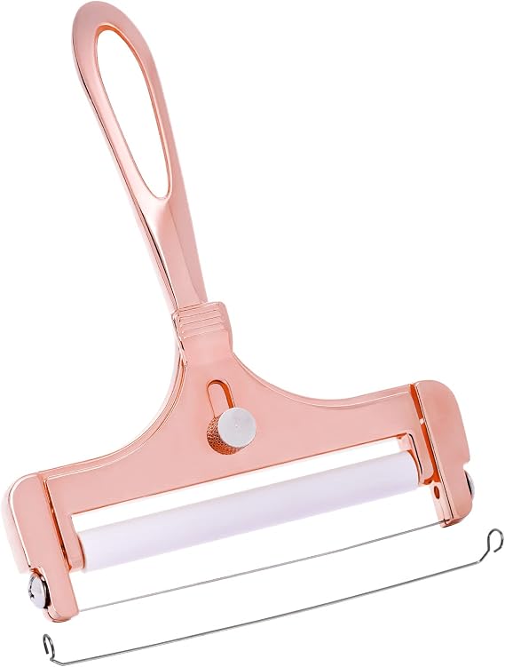 Stainless Steel Wire Cheese Slicer, Adjustable Thickness Cheese Cutter for Soft, Semi-Hard Cheeses Kitchen Cooking Tool