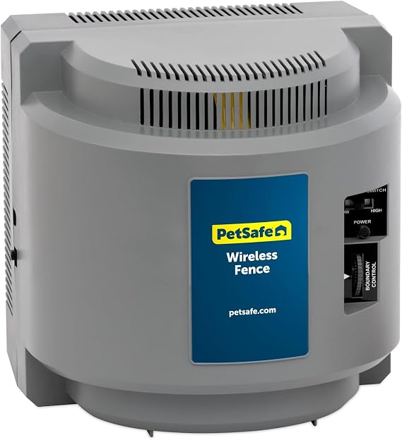 PetSafe Wireless Fence Extra Transmitter, Increase Your Existing Wireless Fence Boundary Pet Containment for Dogs and Cats - From the Parent Company of the INVISIBLE FENCE Brand, Gray | Base Unit Only, Replacement, Extra, Expand Existing PetSafe Wireless Fence System By 1/2 Acre