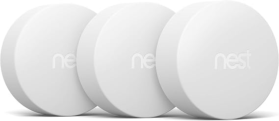 Google Nest Temperature Sensor 3 Count Pack - Nest Thermostat Sensor - Nest Sensor That Works with Nest Learning Thermostat and Nest Thermostat E - Smart Home