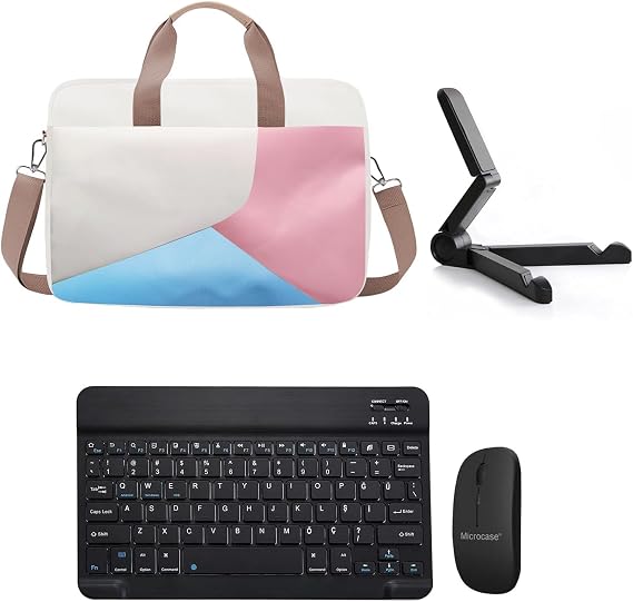 Microcase Xiaomi Pad 8 / Pad 8 pro Tablet için Çanta + Bluetooth Klavye + Mouse + Tablet Standı Siyah- AL4233