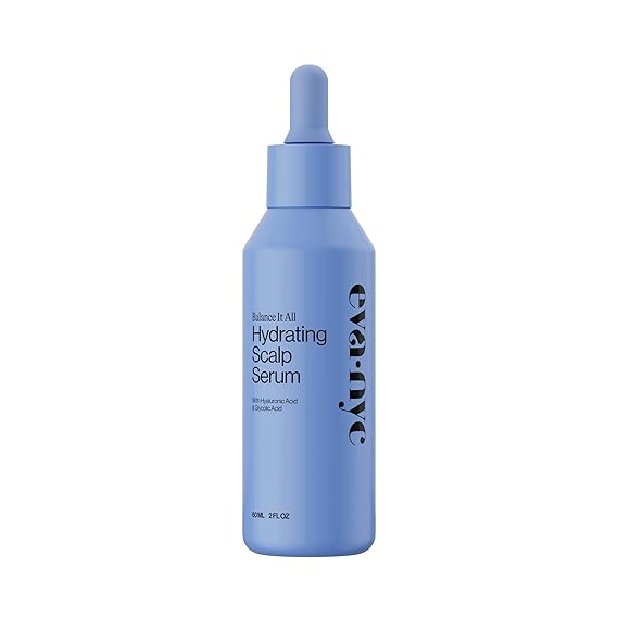 Eva NYC Hydrating Scalp Treatment Serum - Hyaluronic Acid + Glycolic Acid - Lightweight, Fast Absorbing - Reduce Dryness + Restore - For Dry Scalp - Jasmine Scent -Travel Size 2 fl oz