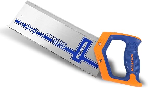 WADFOW 12 Inch Pro Hand Saw: 11 TPI Fine-Cut Soft-Grip Hardpoint Handsaw with Ergonomic Non-Slip Handle - Perfect for Sawing, Trimming, Gardening, Drywall and Plastic Pipes
