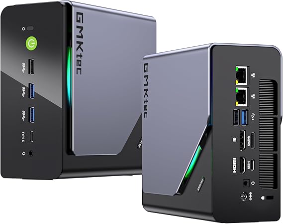 GMKtec Gaming Mini PC, AMD Ryzen 7 H 255 (Upgraded 8745HS) 64GB DDR5 RAM 1TB SSD, NUCBOX K12 Desktop Computer with 3X M.2 2280 Expansion, Oculink, Dual NIC 2.5G, HDMI 2.1, USB4