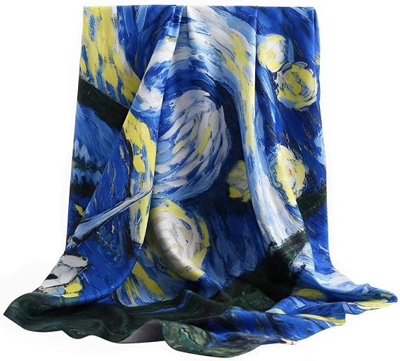 100% Mulberry Silk Scarf-Printed or Solid Color 35 Square Large Silk Hair Head Wrap Scarf With Gift Box Package