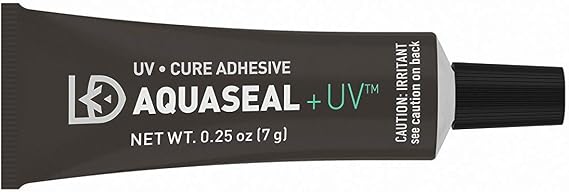 GEAR AID Aquaseal UV Repair Adhesive for Waders, Drysuits, Neoprene and Outdoor Gear Quick-Drying, Sunlight-Activated, Waterproof Sealant, 0.25 oz