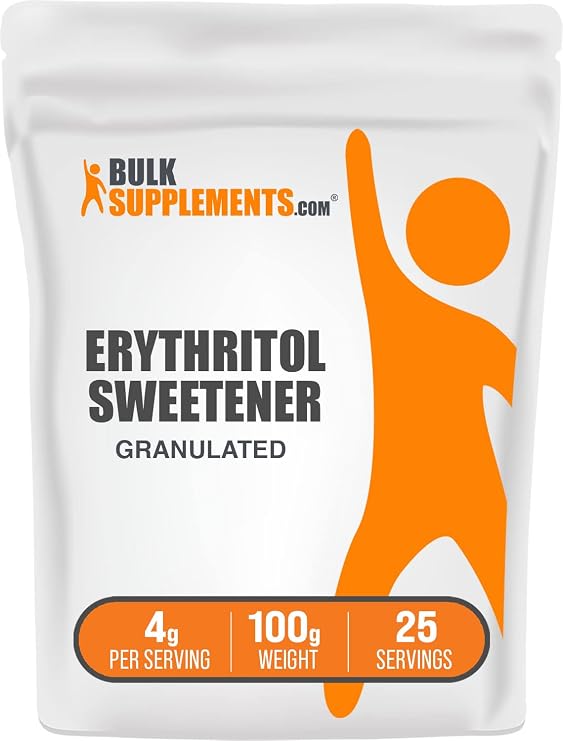 Erythritol Powder - Erythritol Sweetener. Sugar Substitute - Zero Calorie Sweetener, Granular & Gluten Free, 4g of per Serving, 100g (3.5 oz) (Pack of 1)