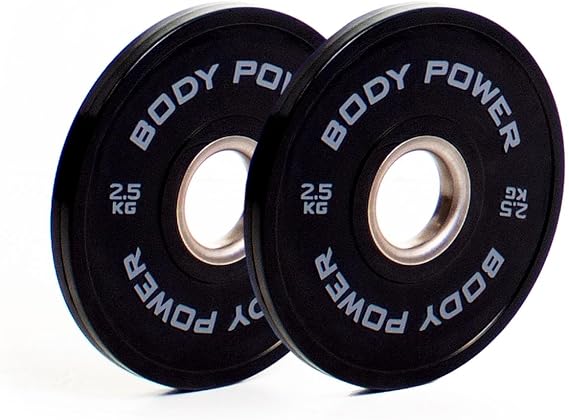 BODYPOWER 2.5Kg Solid Rubber Olympic Weight Plates (x2)