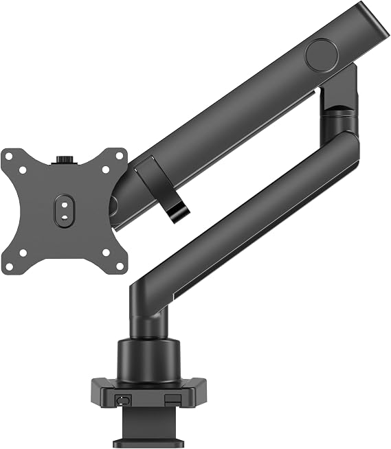 Voltix Monitör Tutucu 17" - 40" Ekranlar için 12kg Taşıyabilir, LCD LED VESA Kolları, Eğilebilir Döndürülebilir Kablo Kılavuzlu Ergonomik Ekran Tutucu - Siyah