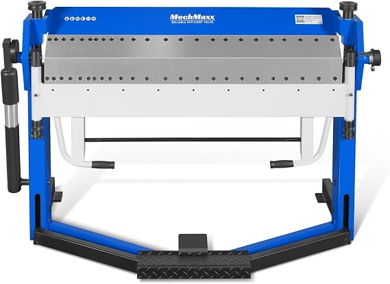 50-Inch Foot Clamp Pan and Box Brake, Industrial Heavy Duty Sheet Metal Folding Machine, 0135 Bending Angle, 1.9" Clamping Lift, 2" Box Depth, Model PB2A5014