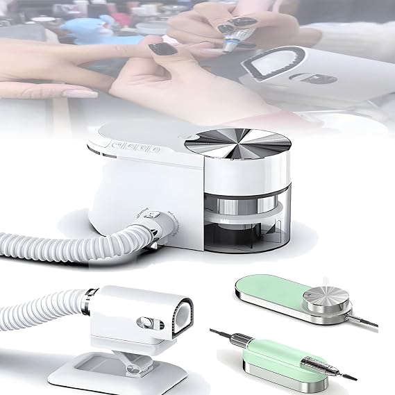 2 In 1 Nail Drill Nail Dust Collector,Efficient Nail Polishing And Dust Removal,Reusable Filter Dust Collector Extractor,For Nail Polishers And Dental Technicians B