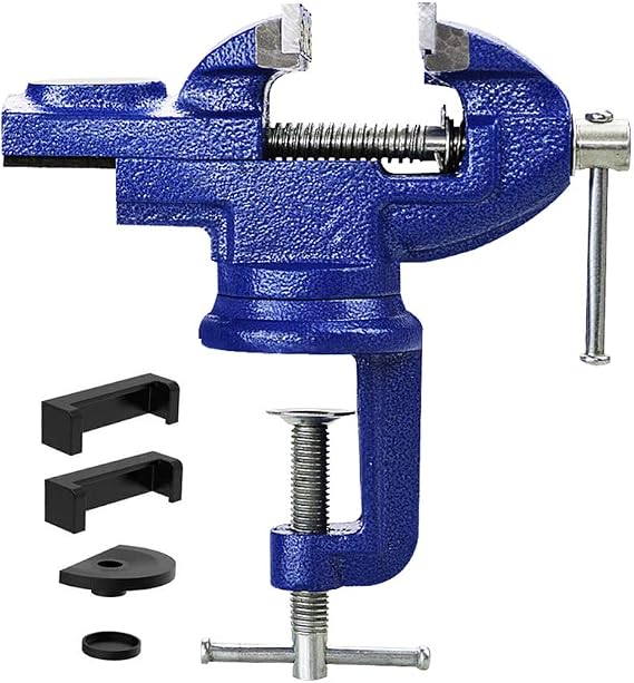 Bench Vise, Annurssy Multi-function Bench Vise 360 Degree Rotating Universal Fixture Table Vice 2.5" Jaw