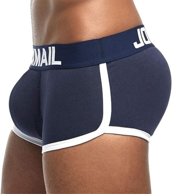 Jockmail Sexy Men's Boxer Cotton Breathable Push Up Boxer Shorts Padded Hip Enhancer Men's Underwear