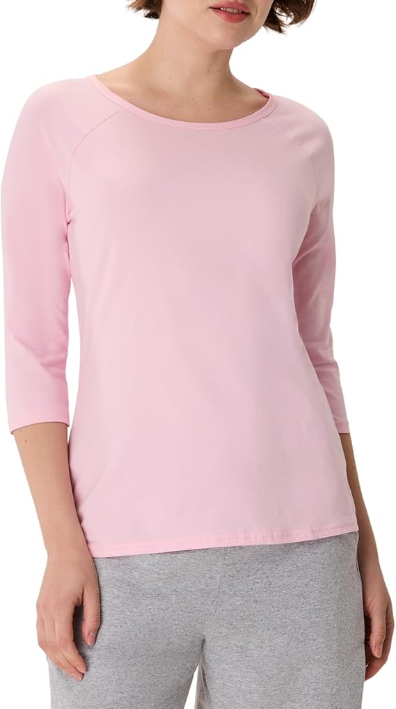 Hanes Women's Raglan Sleeve Stretch Cotton Crewneck Tee