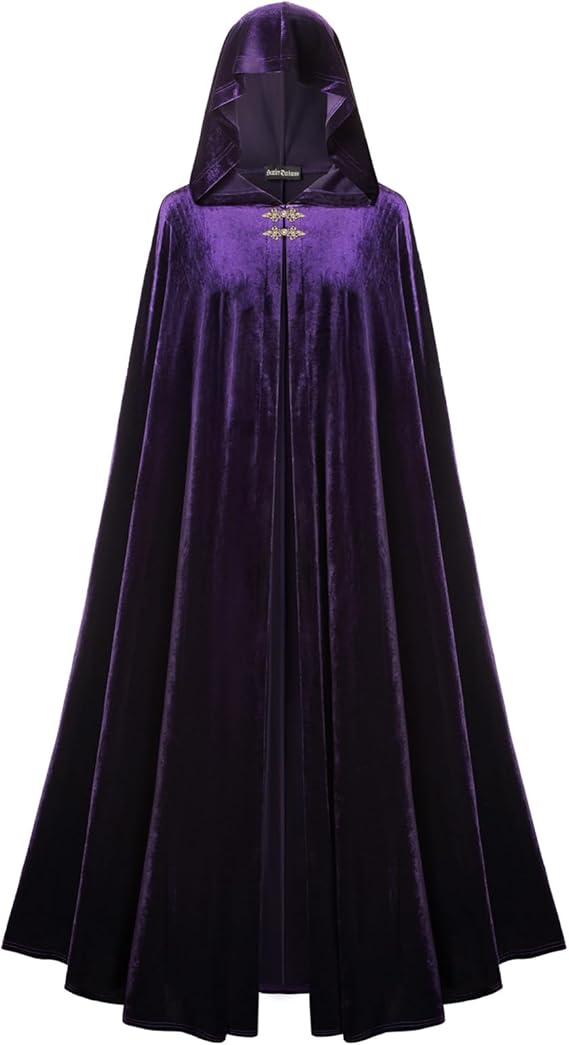 Scarlet Darkness Renaissance Velvet Cape Medieval Cloak Hobbit Costume