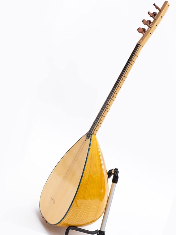 Turkish Short Saz Baglama Superb Mulberry wood Hand Made Baglama + Accessories