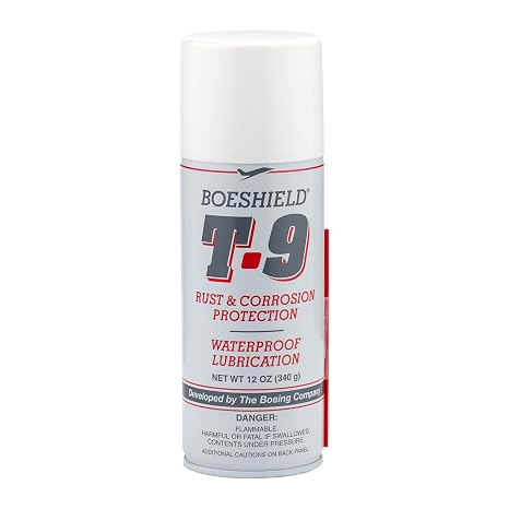 Boeshield T-9 Automotive Waterproof Lubricant & Corrosion Inhibitor, Wax-Based Rust Prevention and Metal Protectant, 12 oz Aerosol