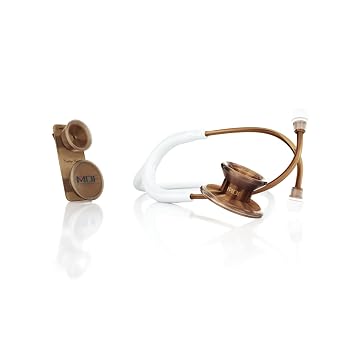 MDF Instruments Cyprium MD One Epoch Lightweight Titanium Stethoscope + Pediatric Attachment with Clip