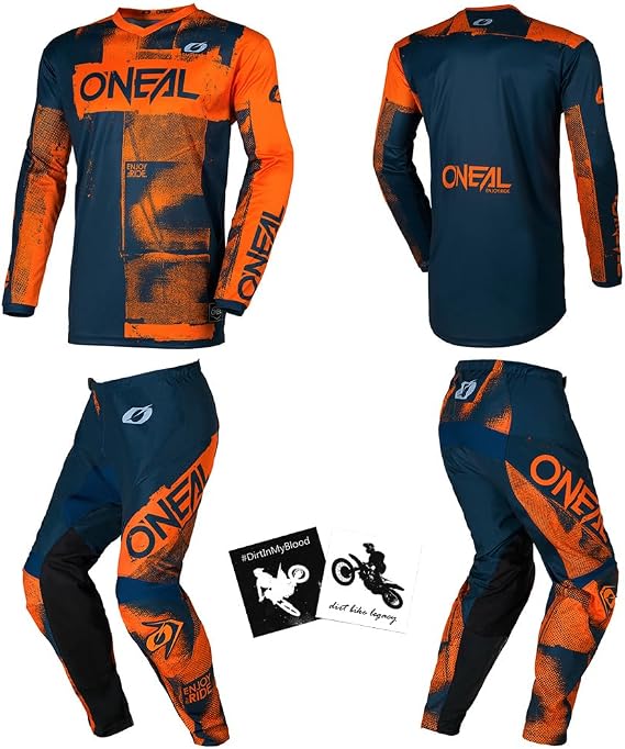 MX Outfit O'Neal Element Roller Men Protective Pants Jersey motocross dirt bike off-road bundle combo set
