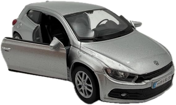 Dromader Welly VW Scirocco model car, miniature car, 1:39 scale, silver