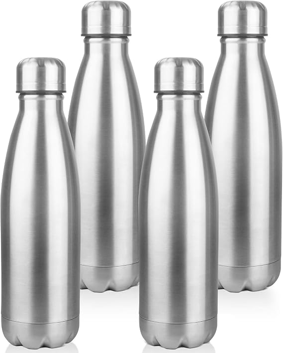 OWS grownups 17oz Metal Water Bottle Insulated for Sports,4,Silver