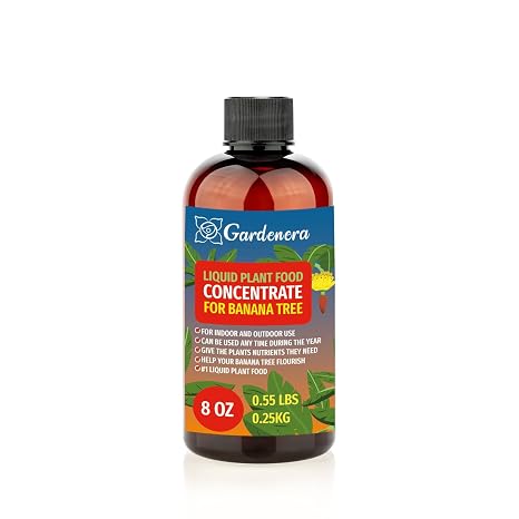 Gardenera Plant Growth Superfood for BANANA Trees with 18 Essential Vitamins & Minerals - Organic Plant Food Fertilizer - Micro-Fungi and Bio-Organisms for BANANA Plant Care & Growth Enhancement - 8oz