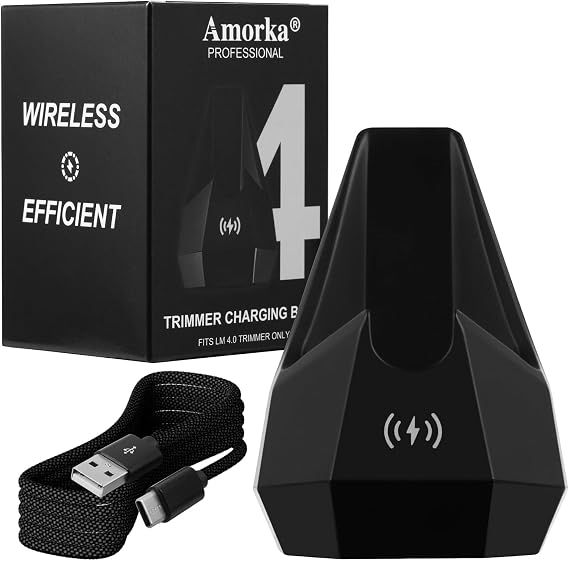 Manscaped Çim Biçme Makinesi 4.0 Şarj Cihazı için Şarj Yuvası Repalcement, USB C Kablosu ile Verimli Kablosuz Şarj Tabanı, Manscaped Çim Biçme Makinesi 4.0 Şarj Cihazı ile Uyumlu, Siyah