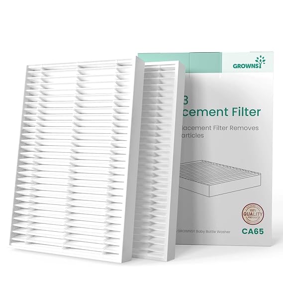 Grownsy 2PCS HEPA Filters, Replacement Accessories for Baby Bottle Washers | Compatible with GROWNSY, Momcozy & Papablic Bottle Washer, Easy to Install, Premium Air Filter for Bottle Cleaning