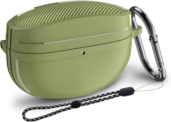 for Sony WF-1000XM5 Case WF 1000XM5 Earbuds 2023,Shockproof TPU Protective Cover Skin Designed for Sony WF1000XM5 for Sony XM5 Wireless Earbuds with Keychain & Lanyard (Green)