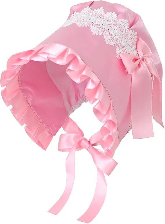 Women's Mob Cap Victorian Housemaid Bonnet Pilgrim Hat Colonial Costume Accessory