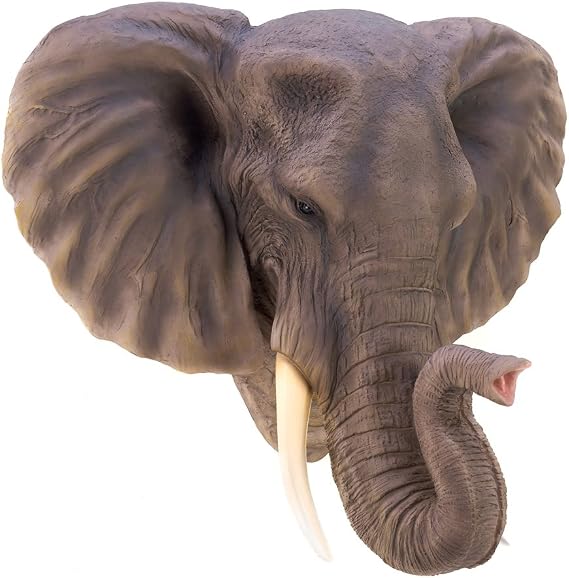 Gifts & Decor Noble Elephant Wall Lifelike Majestic Decorative Plaque