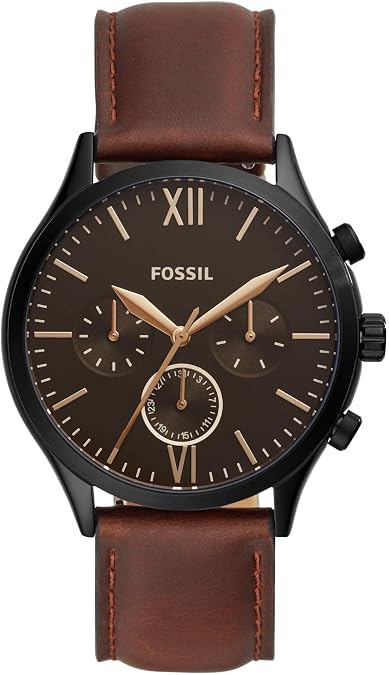 Fenmore Midsize Multifunction Brown Leather Watch