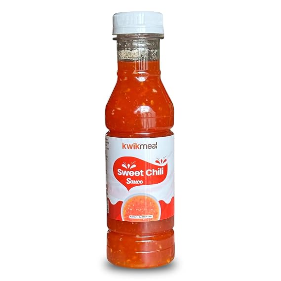 KwikMeal Sweet Chili Sauce | Made with Fresh Peppers & Garlic | No Preservatives | Perfect Dip for Momos, Fries, Rolls & Snacks | Sweet & Spicy Chili Sauce 14 Oz (1 Pack)